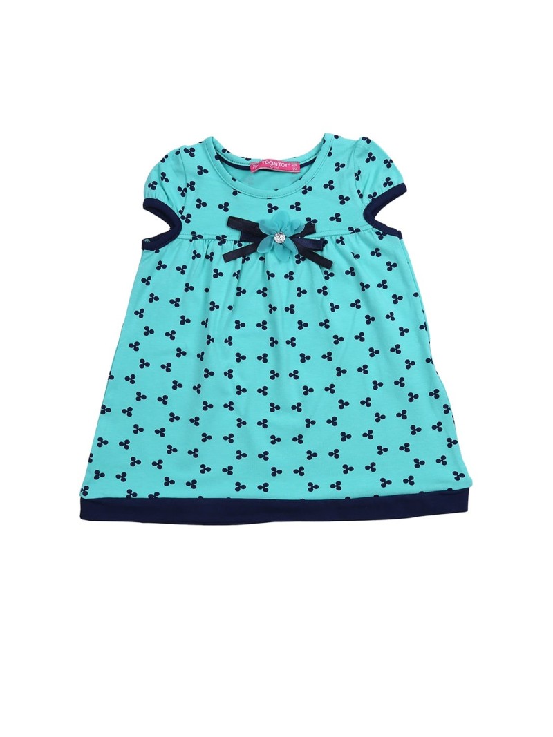 Girls\' flared mint dress NDZ82390 - Online store - Boutique